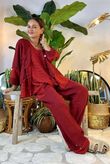 Made in Italy Benji Linen Wave Panel Jacket Chilli Pepper /17 = ** 